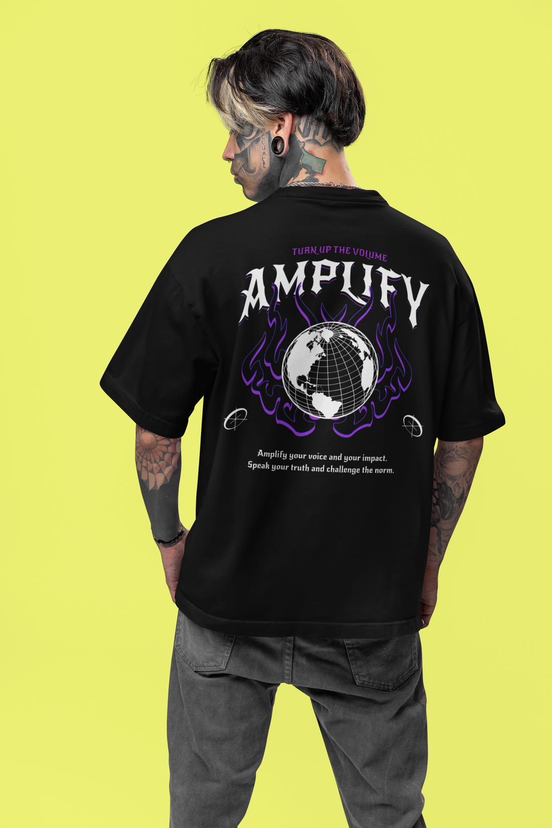 "Amplify" Purple Drip Tee
