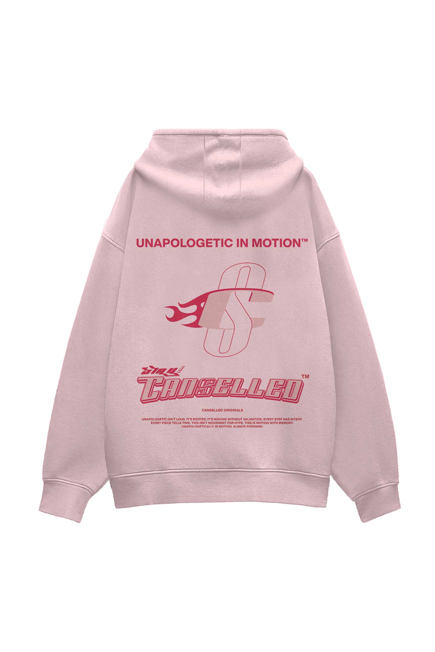 UNAPOLOGETIC IN MOTION™ BABY PINK HOODIE