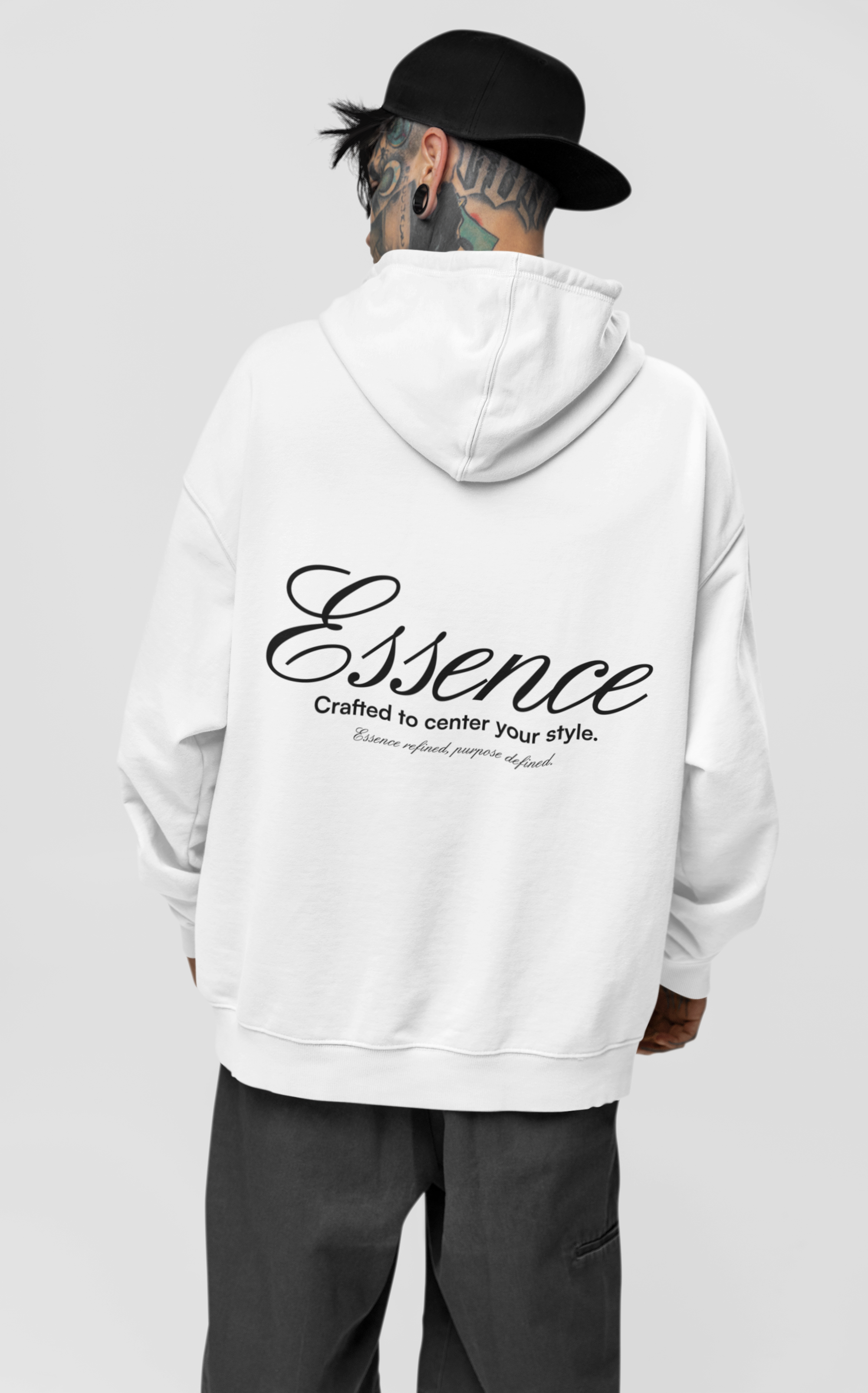 ESSENCE Hoodie Ice White